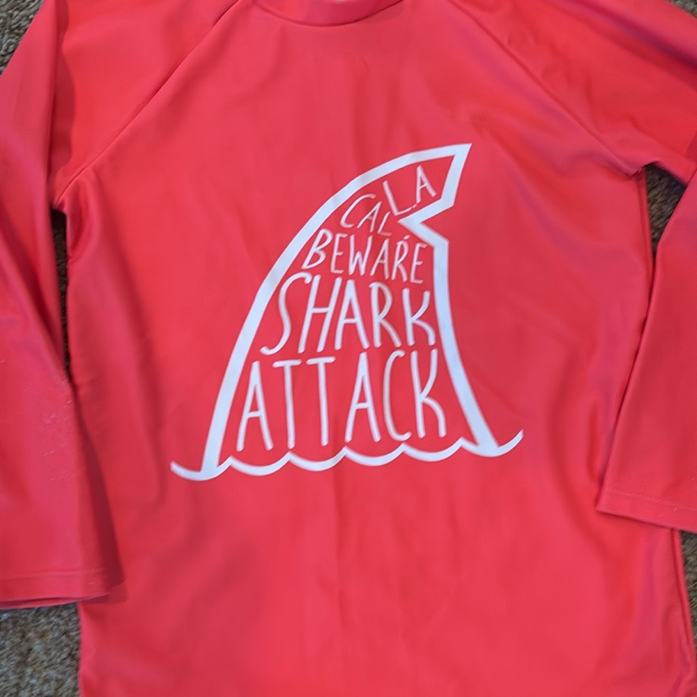Kids Swim Rash Guard - Red - Picture 2 of 3